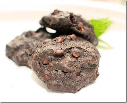 Chocolate mint cookies and garbanzo salad2