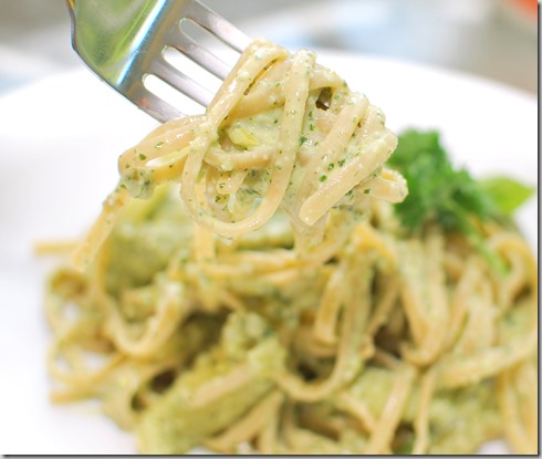 Pasta with Mint Pesto and Zucchini Ribbons1