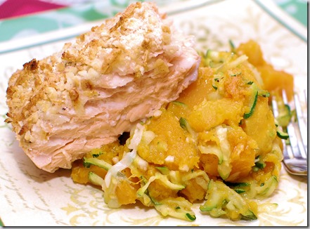 Zucchini with Butternut Squash and Salmon4